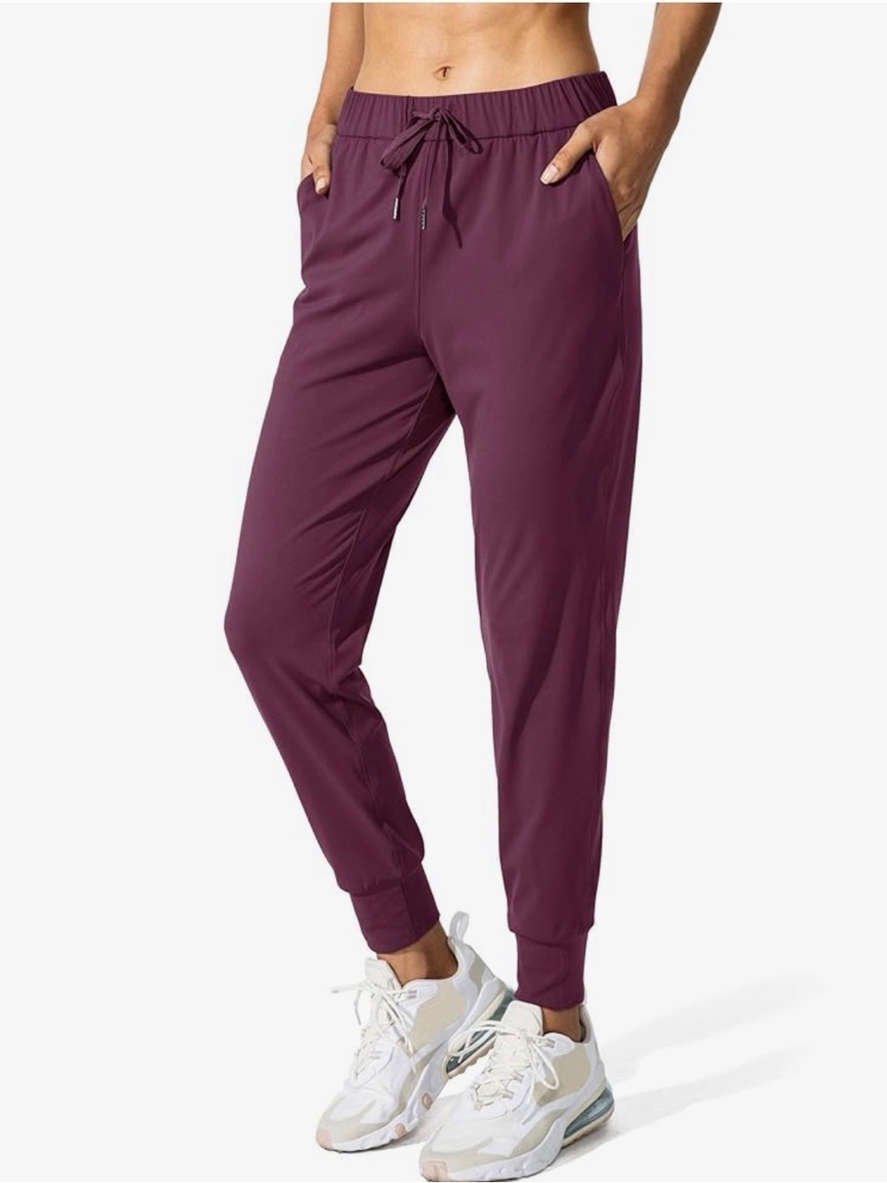 Women's Small Burgundy Deep Red Joggers - Picture 1 of 5